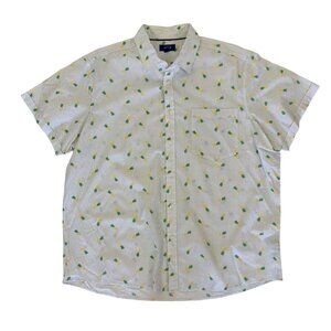 Apt‎ 9 Button Down Shirt XXL Pineapple Print Short Sleeve Hawaiian